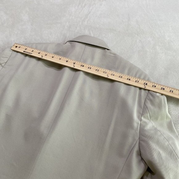 Jos A Bank Mens 42L Beige Cream Tailored Fit Sport Coat 2-Button Wool/Cotton GUC - Picture 9 of 12